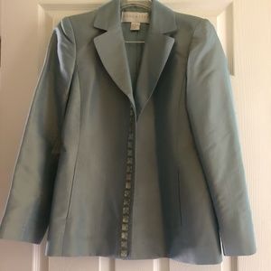 Gorgeous 100% Silk Turquoise Blue pantsuit